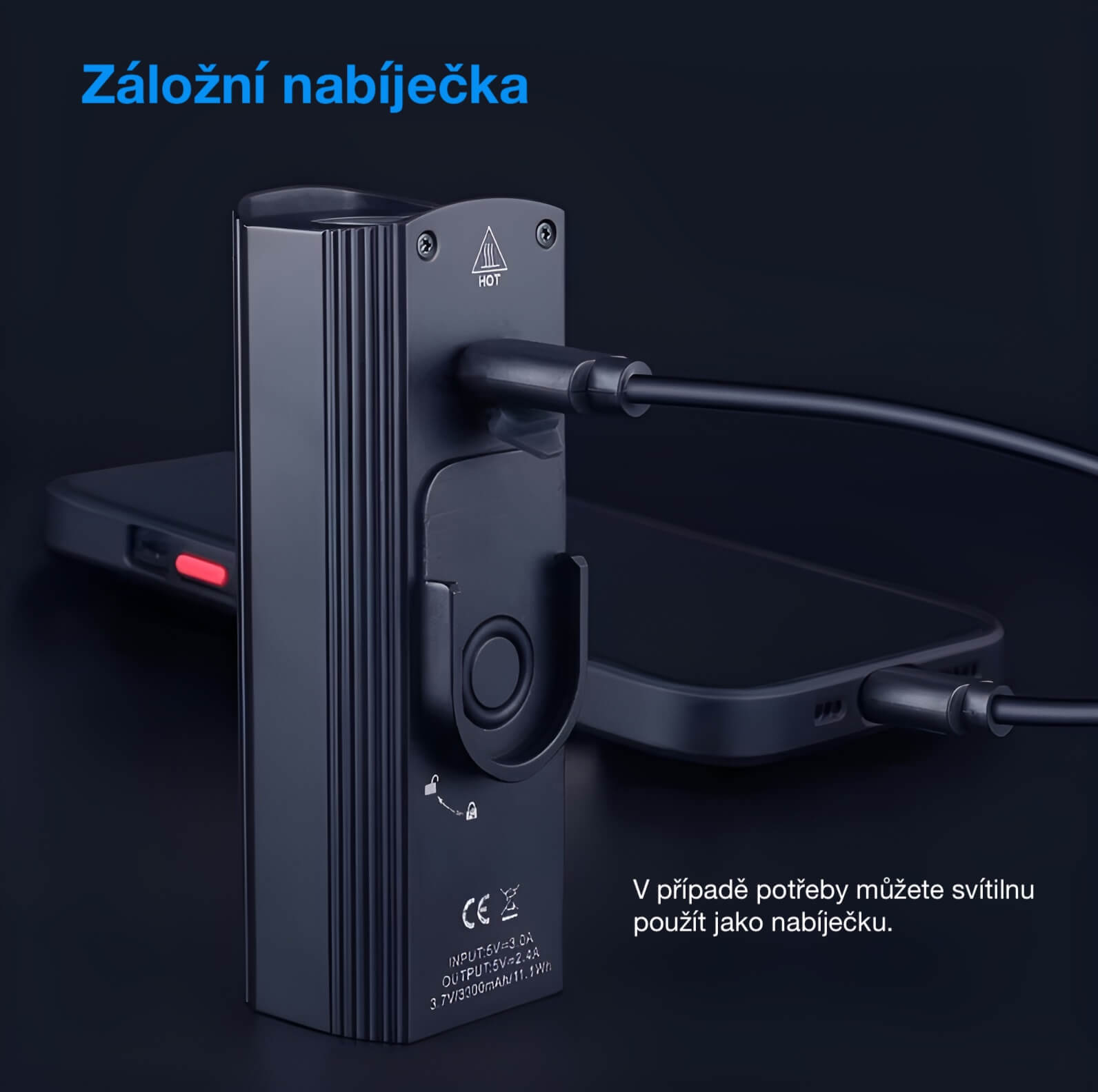 Obrácené nabíjení TrustFire D3R